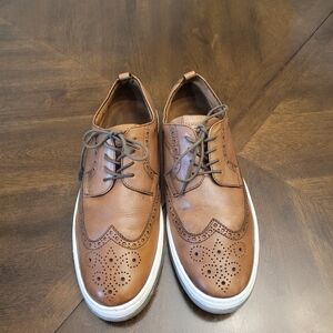 Kenneth Cole Men's Brown Leather Brogue Shoes